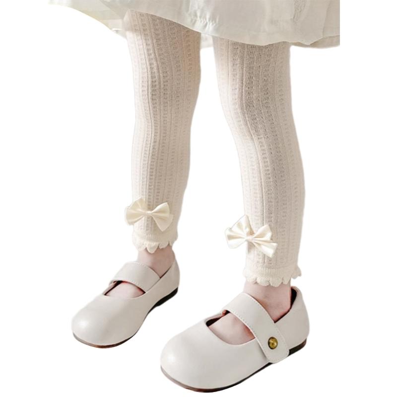 Solid Color Girls Leggings Infants Baby Bottoming Pants 2025 Summer Daughter Child Nine Point Bottoms Kids Tights