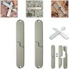 Edelstahl 2-in-1 Campingbesteck Messer und Gabel Set Rostfrei Multifunktionale Utensilien