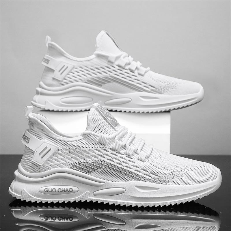 Spring White Casual Shoes Breathable Non slip Walking Sneakers Men Shoes Outdoor 2025 Comfortable Lace Up Running Shoes