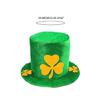 StPatrick Day Cowboy Hat Shamrock Tall Hat Festival Party Green Flat Top Hats