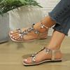 Fashion Ladies Shoes 2024 High Quality Elastic Band Women's Sandals Fashion Butterfly-knot Dress Sandals Women New Peep Toe Flat Sandals