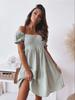 Off Shoulder Solid Color Dress Waist Hugging Elegant Strap Dress for Women Sleeveless Loose Dresses Causal Backless Dress