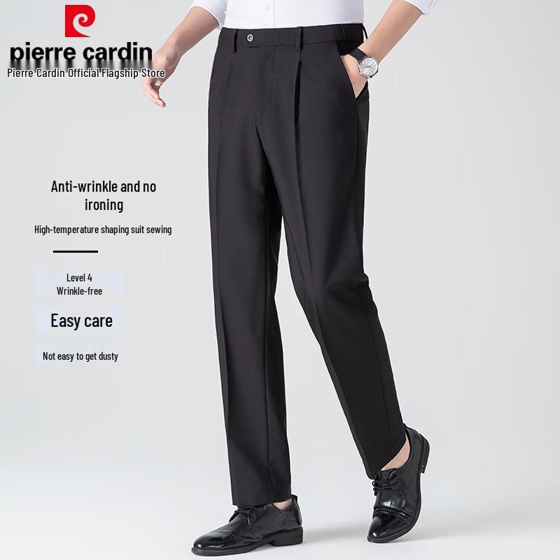 Pierre Cardin Men's Wrinkle-Free Straight-Leg Trousers