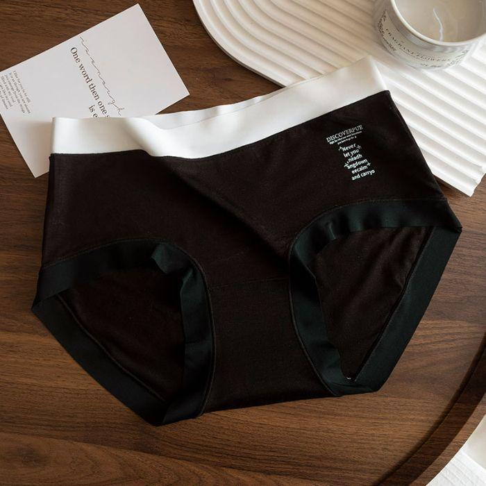 Женские весенне-летние удобные дышащие бесшовные трусы-слипы со средней посадкой L