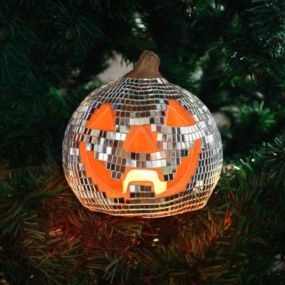 Disco Halloween Pumpkin,Decorative Pumpkin Party Decorations, Halloween Ornaments