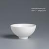 White Jade Kung Fu Small Tea Cup Tea Bowl Master Cup Egg-Shell White Porcelain Cup Jade Porcelain Tea Set Tea Tasting