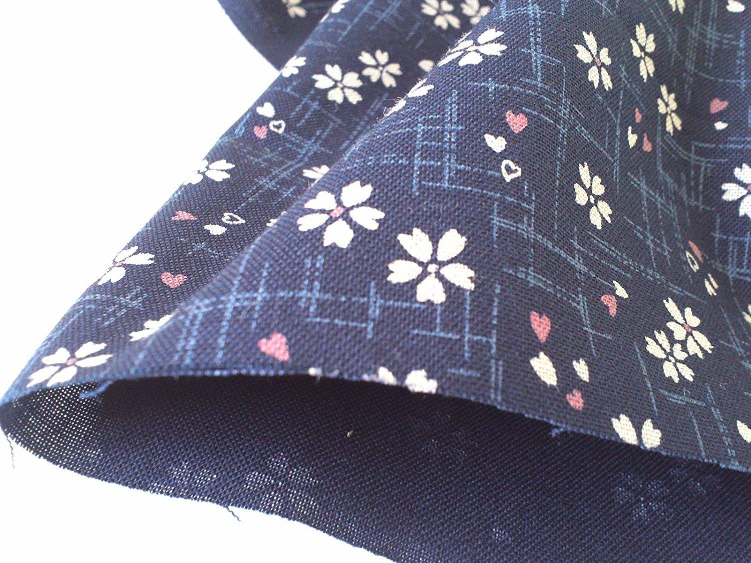 

Ткань Нунодзин Клуб Сакура Принт Ширина 108 см Темно-синий Ткань в японском стиле, (5м, Синий)