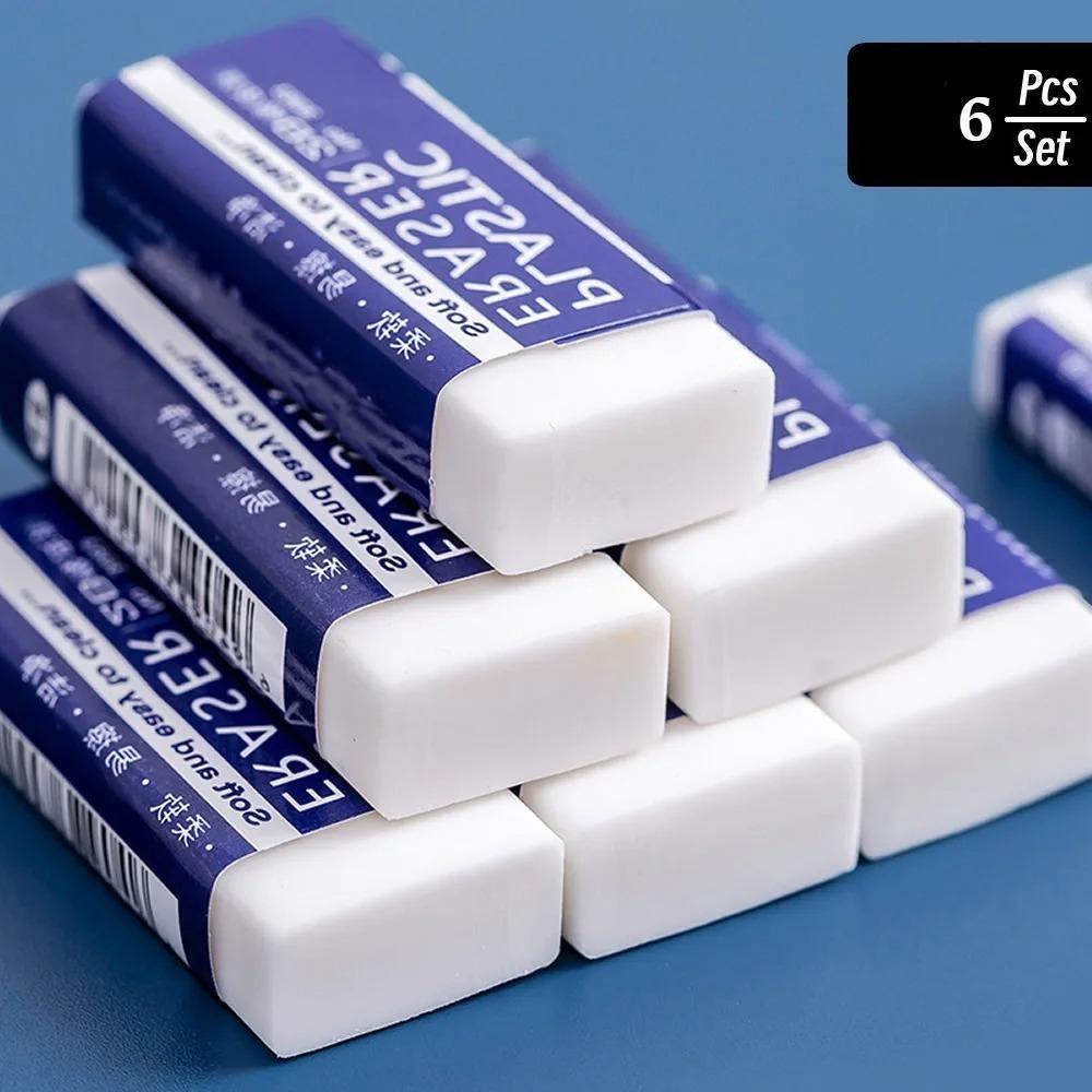 

5pcs 2B Eraser Clean and Mess Free Student Exam Office Sketch Soft Eraser for Kids Correction Supplies Pencil Rubber