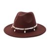 New European and American women's big-brimmed top hat British retro accessories jazz hat men's woolen felt hat sun hat