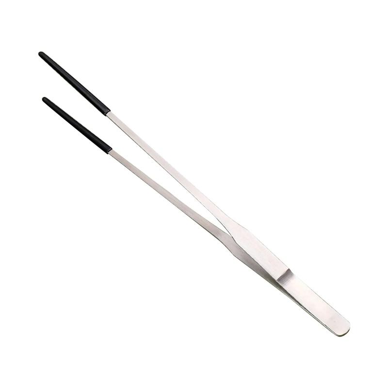 

Stainless Steel Pet Rubber-Headed Feeding Tongs, Aquatic Plant Straight and Bent Head Clamps, Reptile Feeding Tongs