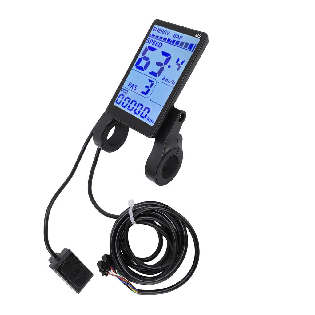 Electric LCD Display Meter M5 Water Proof LCD Display Screen Panel with SM Cable for Electric Bike Scooter