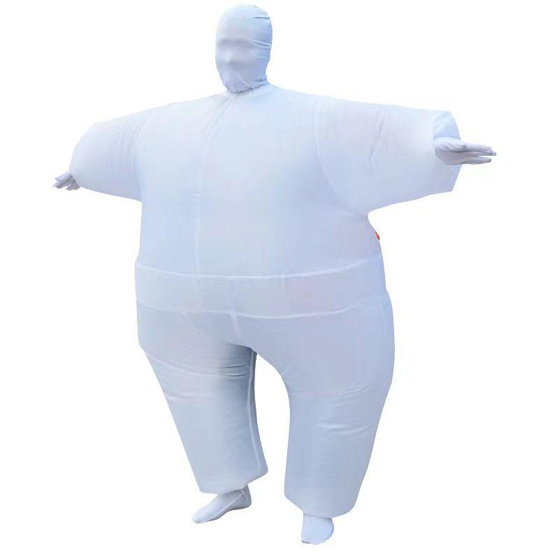 

Inflatable Fat Adult Suit Costume Chub Sumo Blow Up Colorful Costume Halloween белый