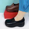 thick-soled rocking shoes, light mouth versatile small leather shoes, autumn lazy shoes, comfortable single shoes