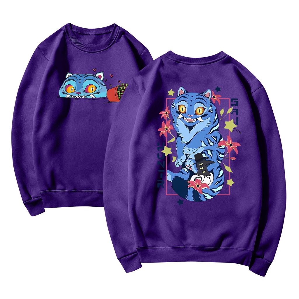 Women's Fashion Casual Long Sleeve Printed Round Neck Sweatshirt Top