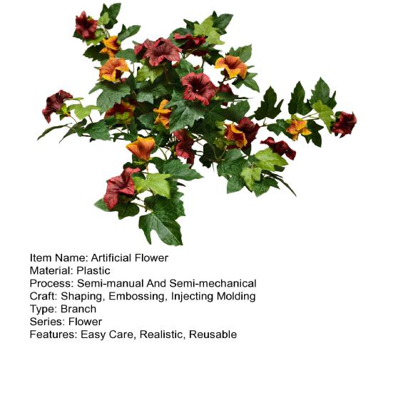 1/2Pcs Artificial Flower with Leaves 12 Fork UV Resistant Fake Plastic Flower Home Table Centerpiece Indoor Outdoor Faux Bloom Decoration