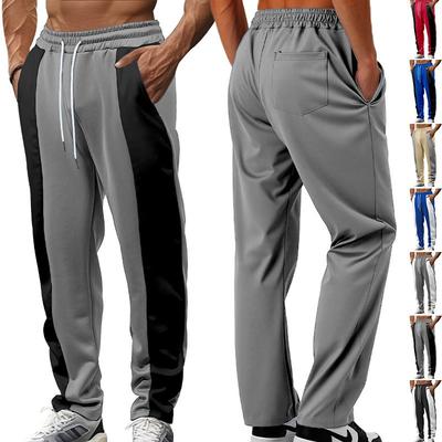 Herren lässige Sport lockere und gesunde Stoff Taille Jogging schnelltrocknende Splicing Kontrastierende Hosen