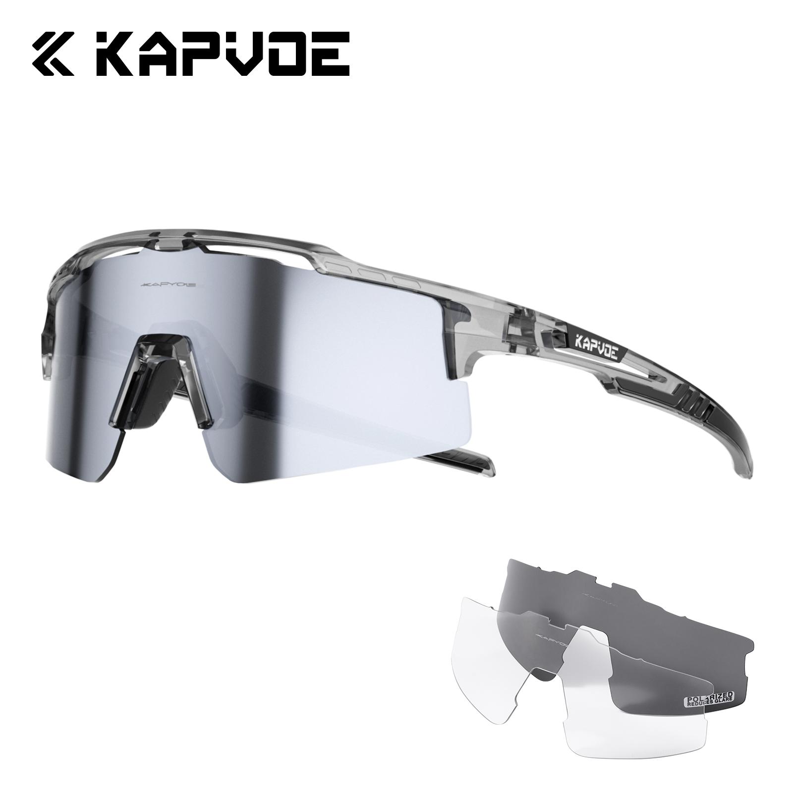 

Kapvoe 3lens Ski Sunglasses Snow Goggles Cycling Glasses Photochromic MTB Riding Skating Sunglasses UV400 Man Woman Bike Eyewear