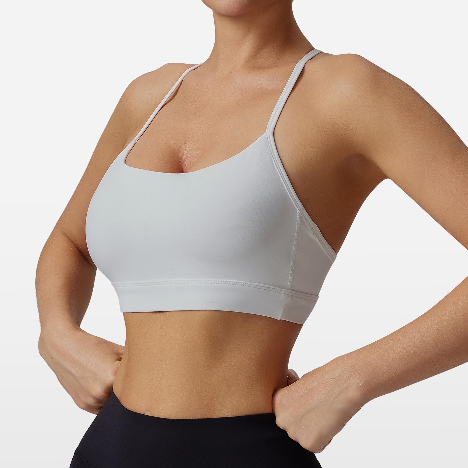 

Женский ударопрочный бюстгальтер для бега и йоги высокой интенсивности с тонкими бретелями и красивым дизайном спины 5XL