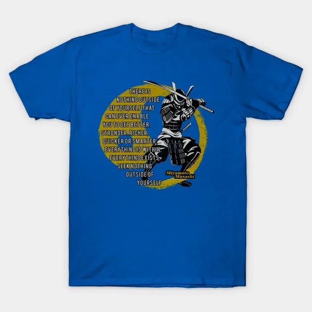 Vintage Miyamoto Musashi Samurai TShirt 100 Cotton ONeck Summer Short Sleeve Casual Mens Tshirt Size S3XL