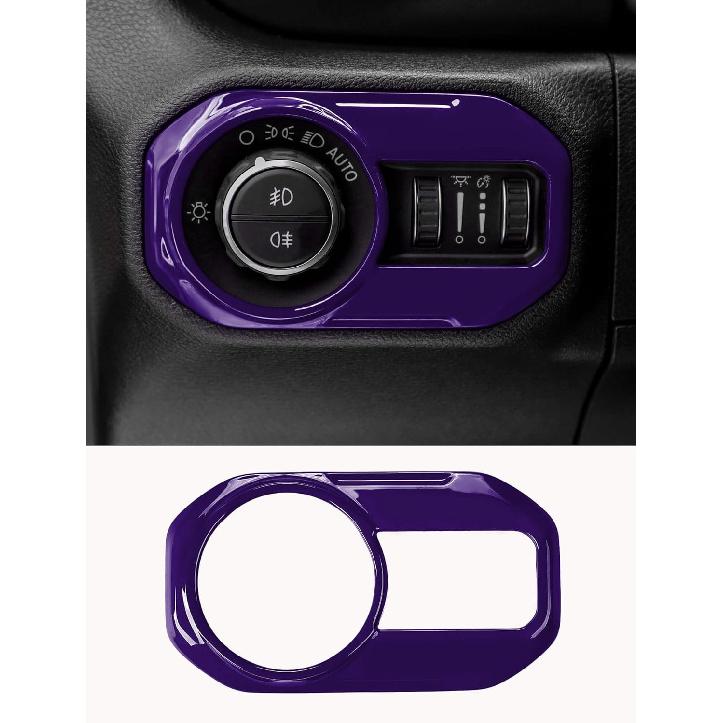 Savadicar Carbon Fiber Interior Accessories - Headlight Switch Trim for 2018-Present Jeep Wrangler JL JLU 4XE & Gladiator JT - Premium Texture