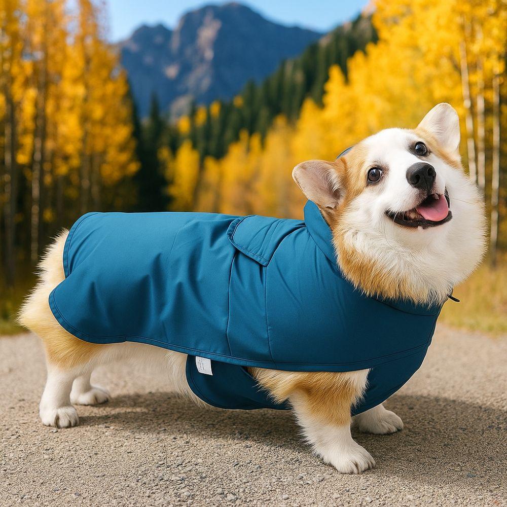 Practical Waterproof Dog Raincoat Reflective Adjustable Pet Waterproof Jacket Towable Dog Rain Cloak Rainy Season