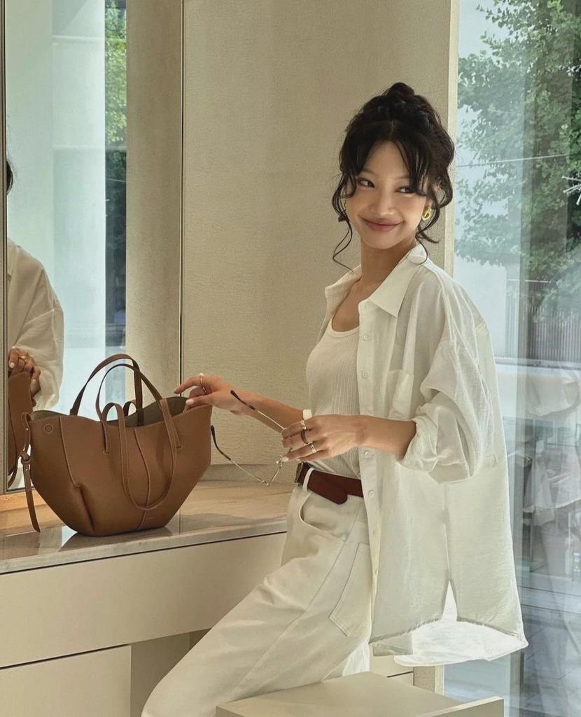 2024 Höst Äkta Läder Stor Kapacitet Dam Axelväska