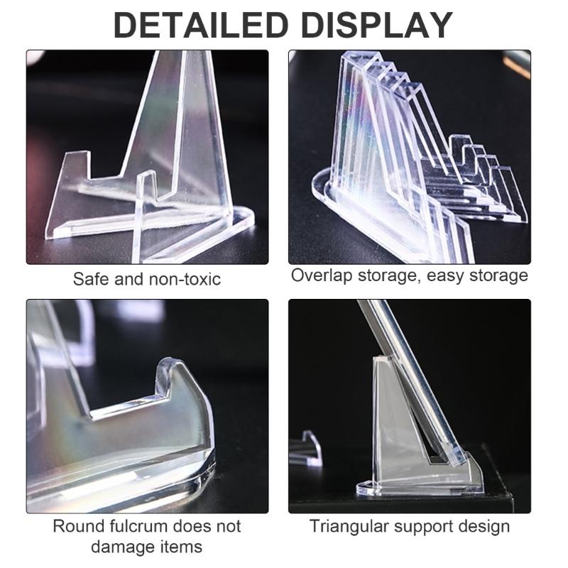 Versatile Acrylic Coin and Card Display Stands Durable Coin Stand Collection Display  Holder for Various Items