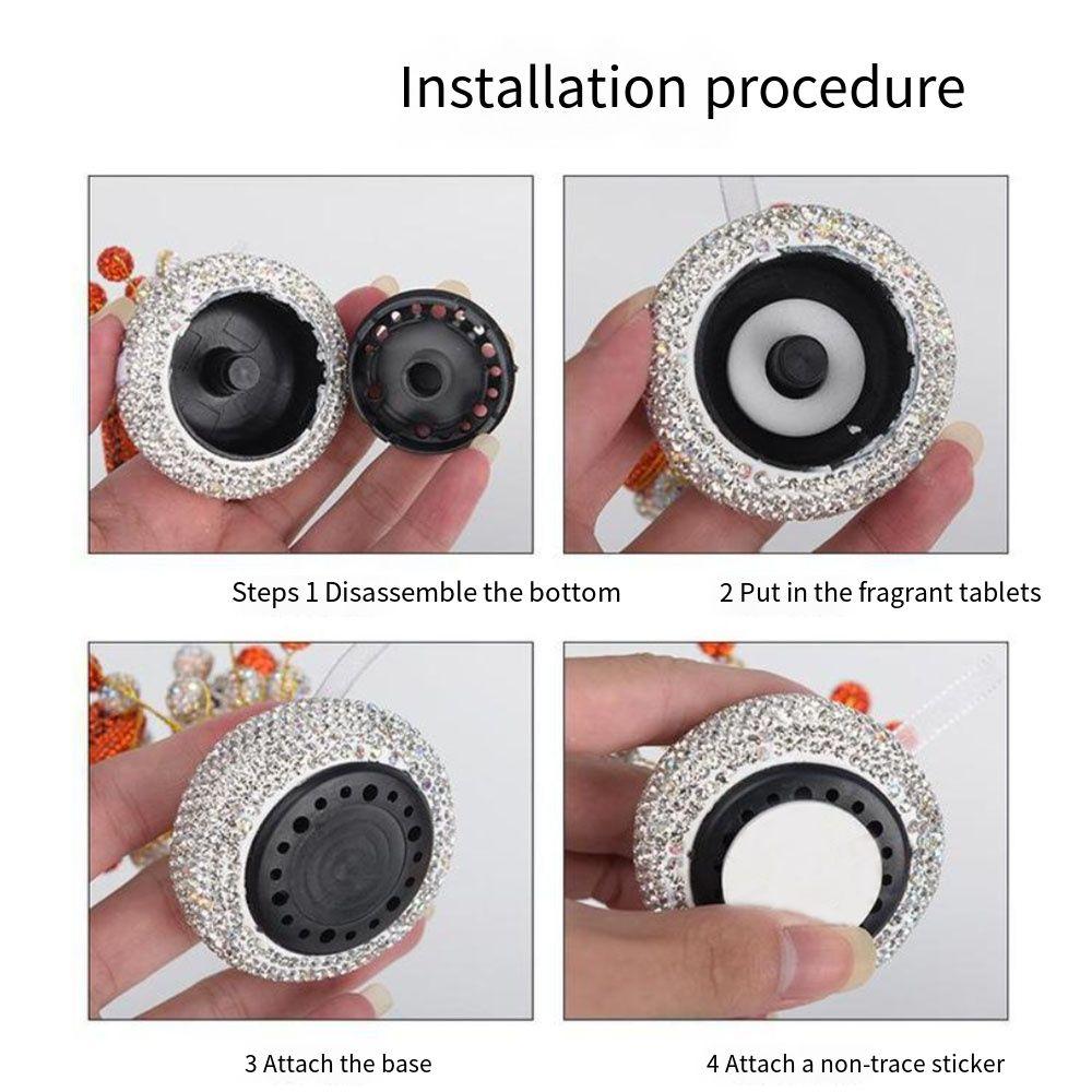 Self-adhesive Sticker Car Mounted Bling Vase Bling Design Full Star Dashboard Decoration  Women's