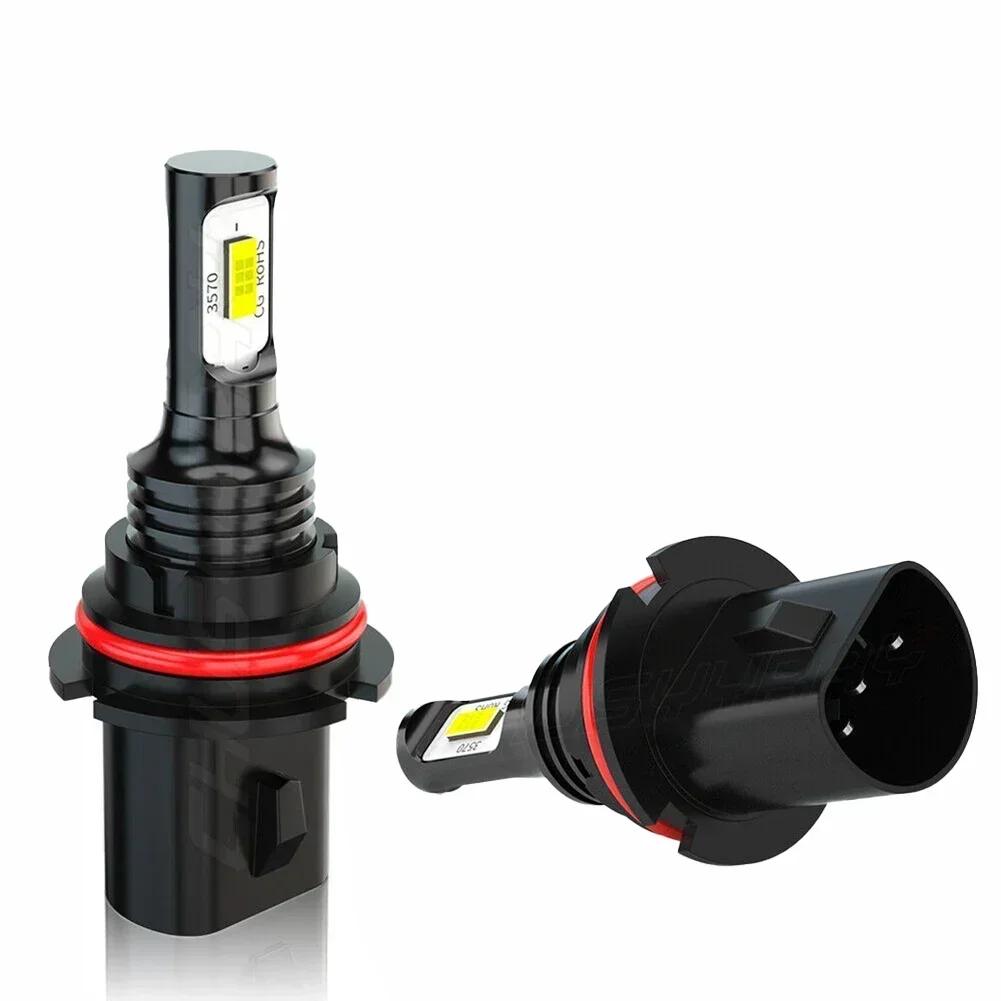 2Pcs 9007 HB5 CSP LED Headlight Bulbs Conversion Kit High Low Beam 6000K Head Lamps Auto Daytime Driving Lamp Replacement