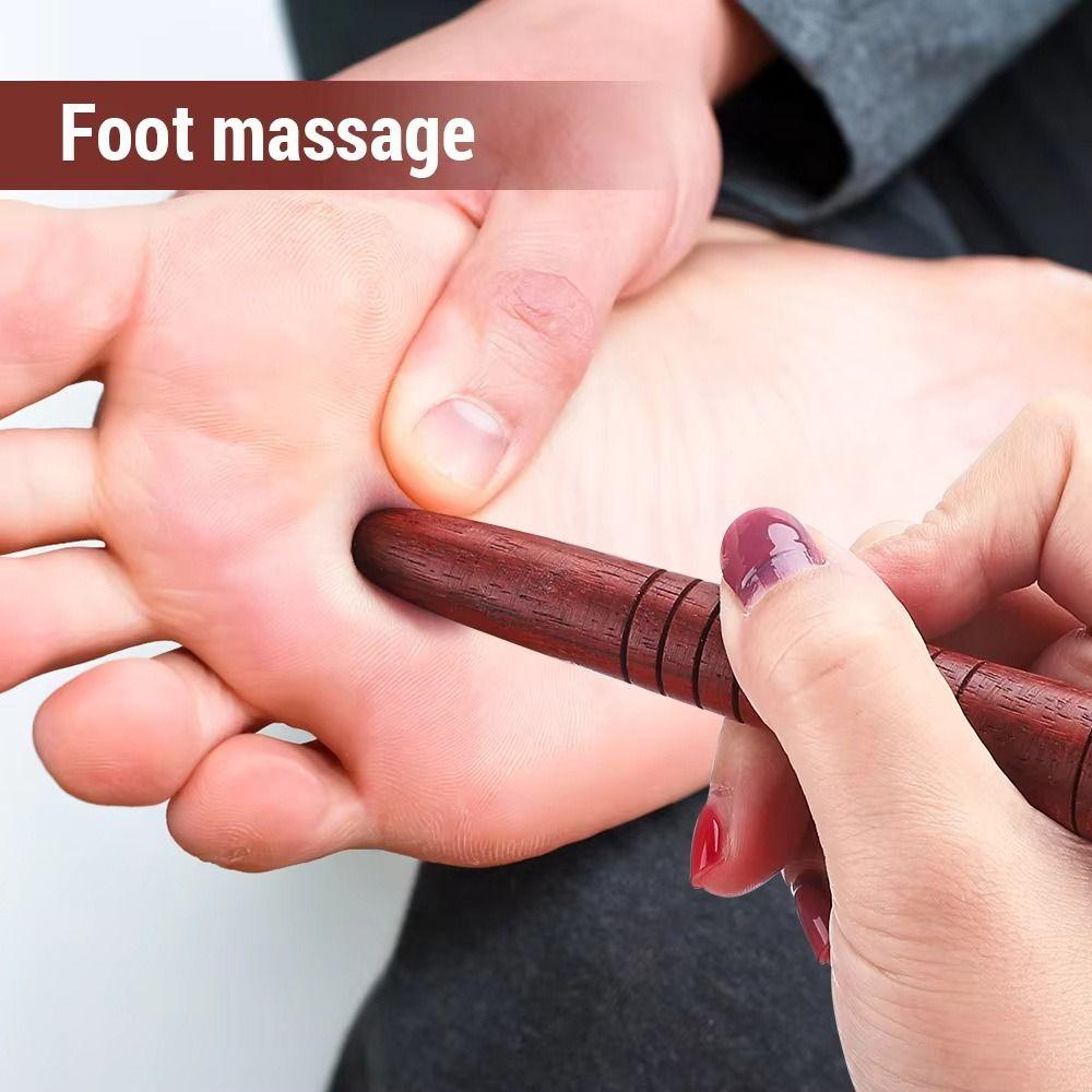 Wooden Body Massage Stick Round Head Foot Reflexology Massager  for Relieve Physical Fatigue