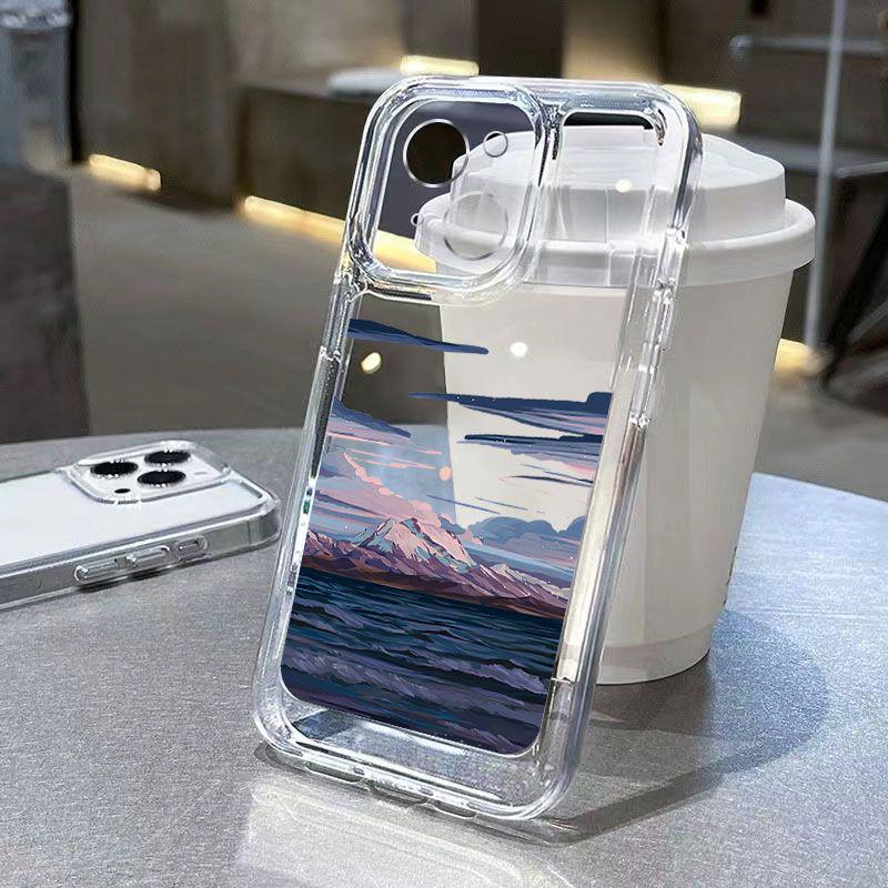 Applicable to Apple 11 mobile phone case iPhone11/11/11promax sea snow mountain space case ins wind