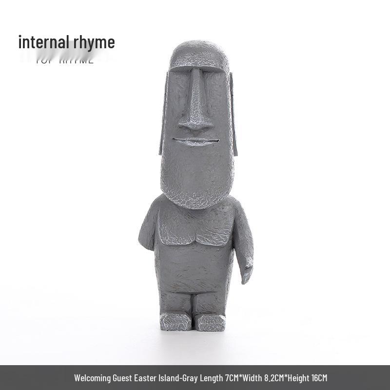 Nordic Resin Easter Island Statue Decor for Living Room TV Cabinet