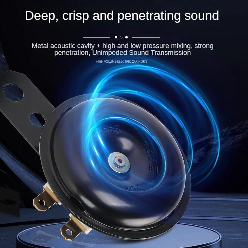 Waterproof Electric Car Horn Universal Motorcycle Horn 12V 24V 48V 60V 105db Motor Scooter Loud Sound Modified Loudspeaker