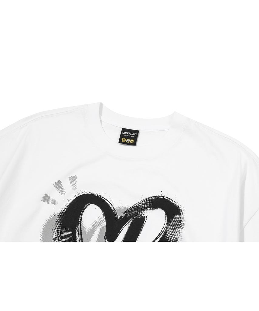 CPGN STUDIO Mono Heart Short Sleeve T-Shirt White