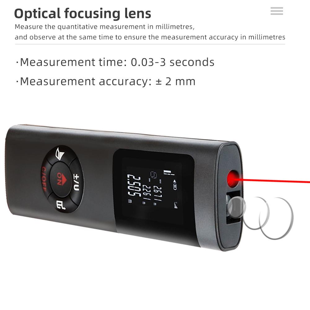40M Laser Distance Meter Portable Rangefinder USB Charging Laser Trena Measure Tools Digital Rangefinder With Angle Measure