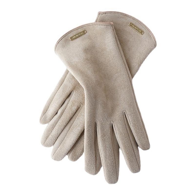 Women Warm Fingerless Flip Mittens Autumn and Winter Touch Screen Driving Gloves