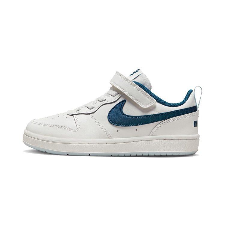 Nike Court Borough Collection Low 2 Se Bequeme Low-Top-Skateboardschuhe Weiß Blau Kinder DQ5980-100