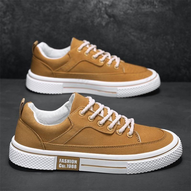 Mens Casual Shoes Autumn New Cloth Lace-up Flat Shoes 2025 New Male Sneakers Luxury Design Canvas Shoes Men Zapatillas Hombre