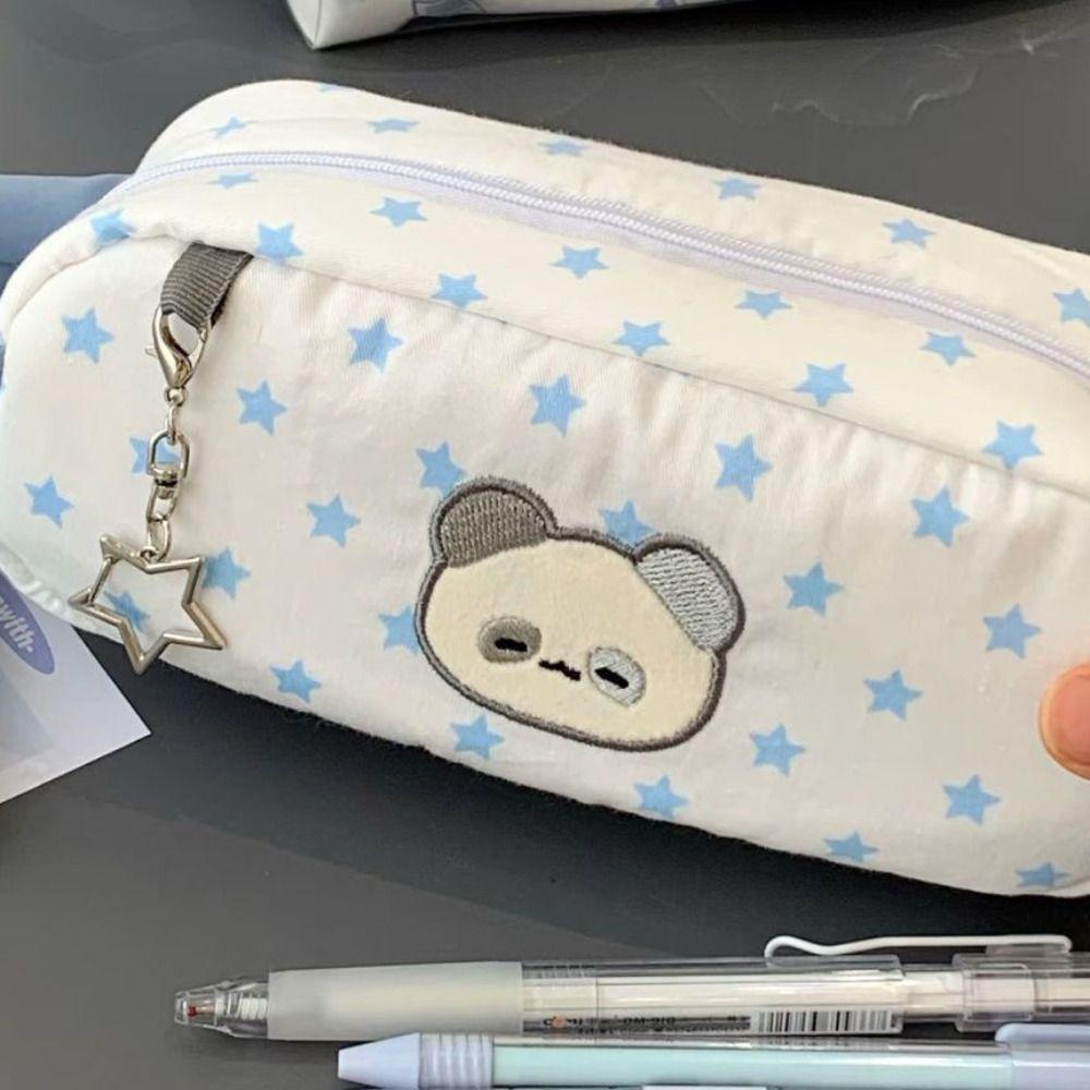 1 Piece Cute Stars Pencil Case Large Capacity Multifunctional Pencil Pouch Pen Box Stylish Practical for School Students Office