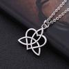 Celtics Liebesknoten Geometrischer Anhänger Halskette Antik Silber Triquetra Kette Halskette Amulett Schmuck Geschenk für Frauen