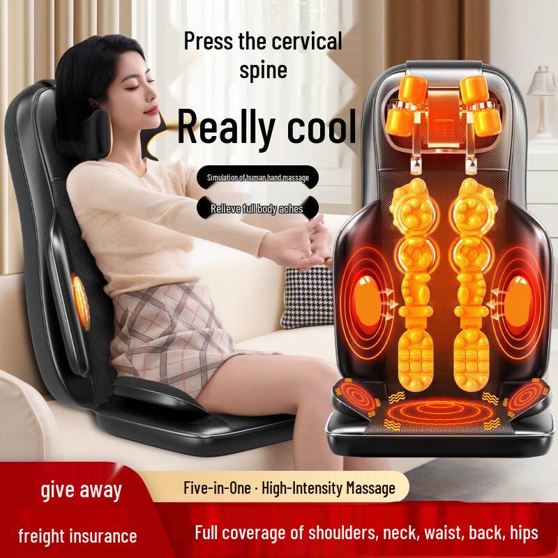 AUX Lumbar & Back Massage Cushion with Heat CN plug (adapter included)