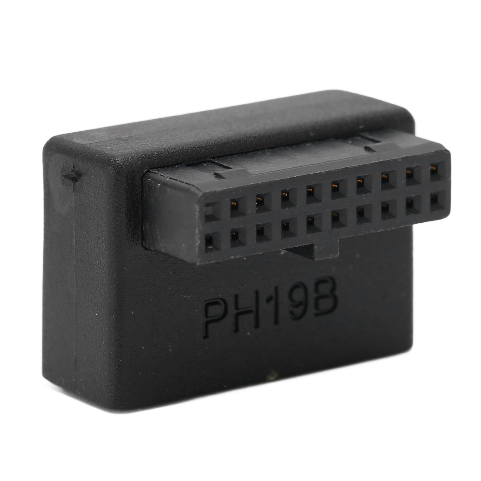

USB Front Panel Adapter Front Panel Socket 90 degrees Elbow USB3.0 19Pin to 20Pin Header Adapter for PC