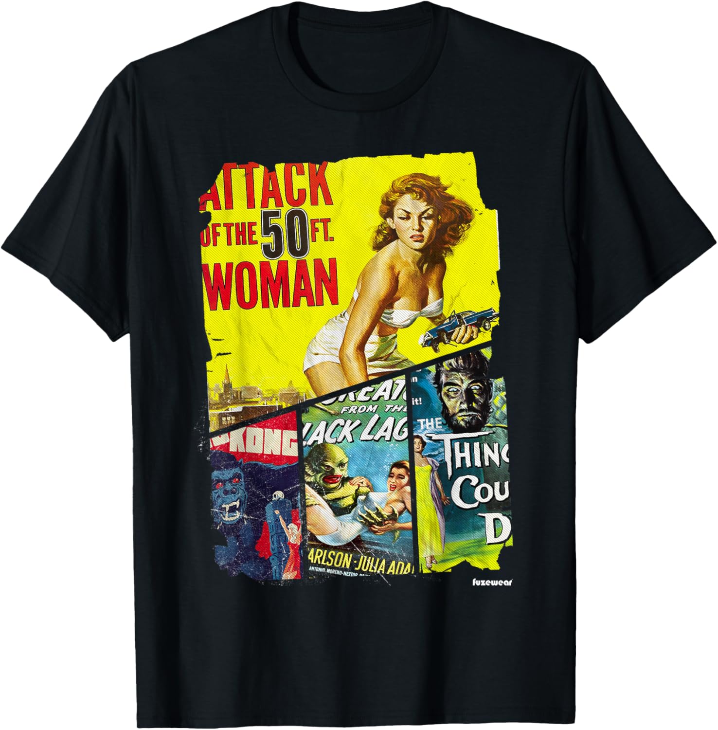 Vintage Style Sci Fi Movie Poster Collage T-Shirt T-Shirt S