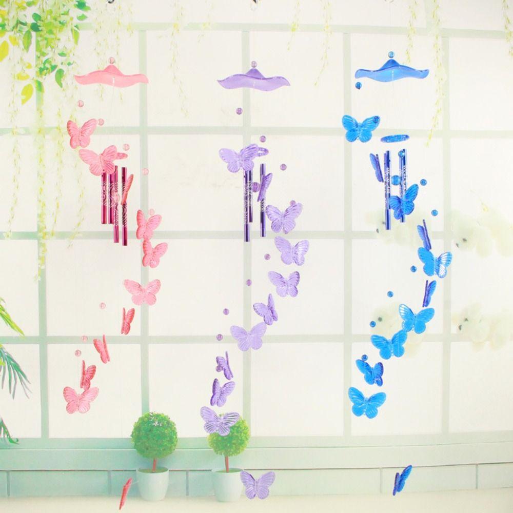 Home Garden Metal Wind Chimes Bell Butterflies Hanging Decoration  Wedding Party Supplies