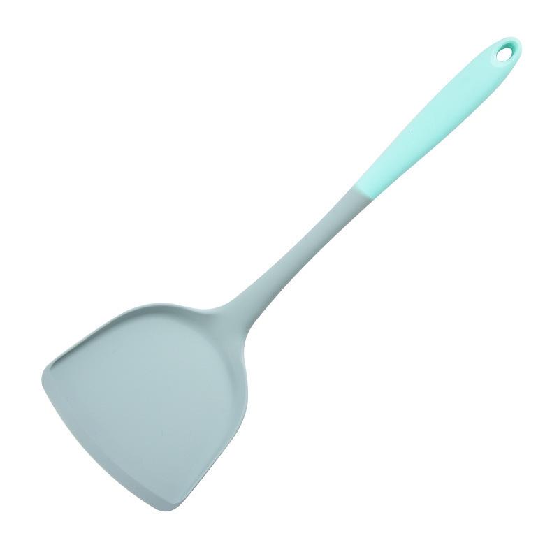 Two-Tone Silicone Spatula & Ladle Set - High Temp Resistant, Food Grade, Non-Stick Cookware.