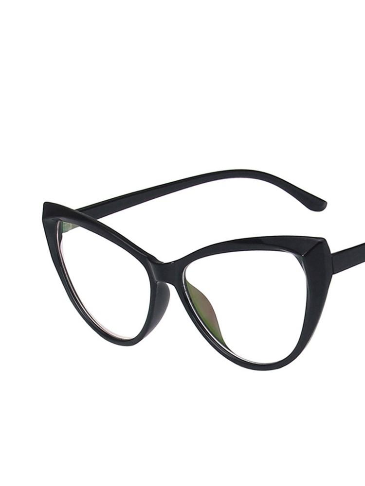 New Retro Cat Eye Glasses Frame Women Brand Vintage Trend Anti-Blue Light Glasses Transparent Frame Myopia Eyeglasses