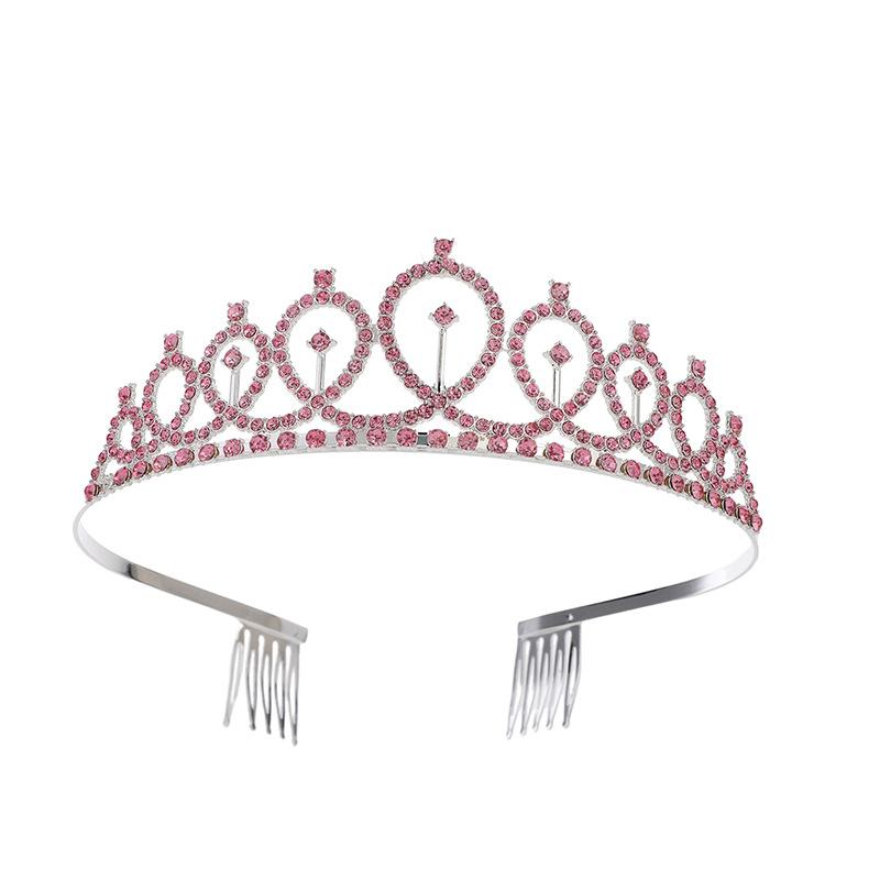 Serre-tête couronne d'anniversaire tiare de mariée accessoires pour cheveux en strass couronne en alliage couronne de princesse fête d'anniversaire