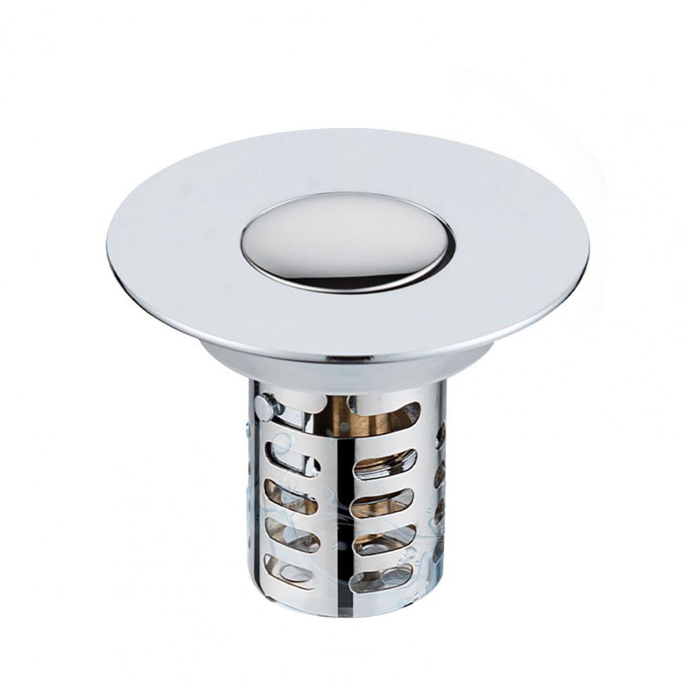Bathroom Sink Pop Up Stopper 3 in 1 Universal Drain Strainer Brass Core Hair Catcher Filter for 1.1" to 2.36" Sink Hole