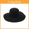 Cappello in Feltro Stile Britannico Vintage con Ampio Bordo e Fiocco per Donne e Ragazze
