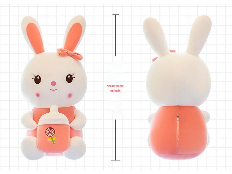 Adorable White Bunny Plush Pillow - Cute Rabbit Doll for Kids' Birthday Gift